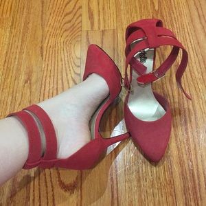Charlotte Russe red strappy heel